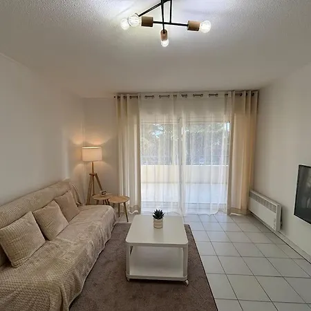 아파트 T2 Lumineux 4 Pers, Pisc,plag 2min, Park Priv,wifi *